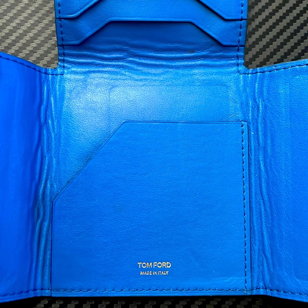 Tom Ford Trifold Wallet in RARE MIAMI BLUE